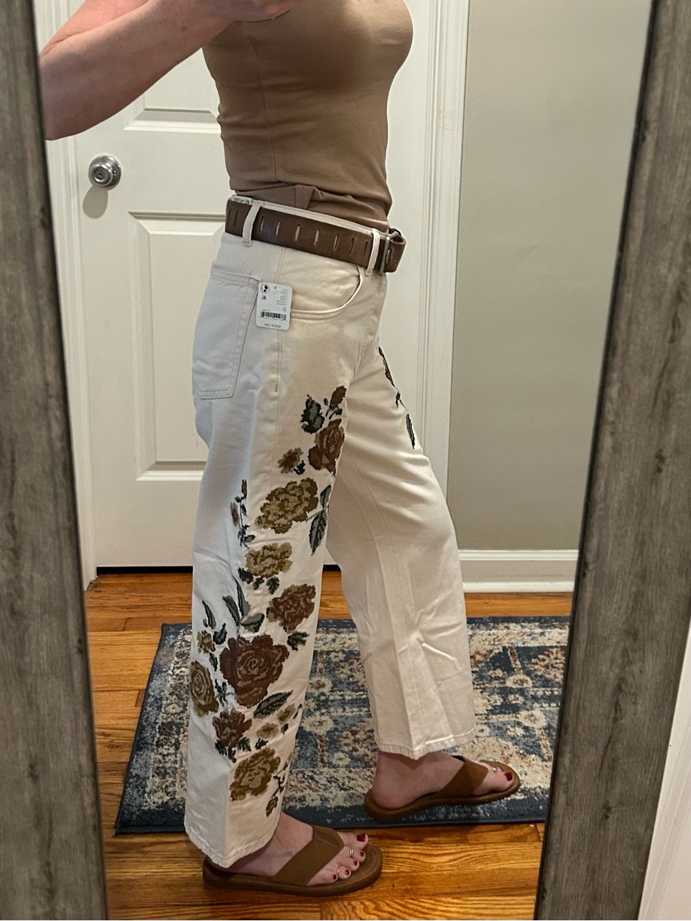 NWT We The Free Willow Cross Stitch
Embroidered Jeans in Parchment - Picture 11 of 16